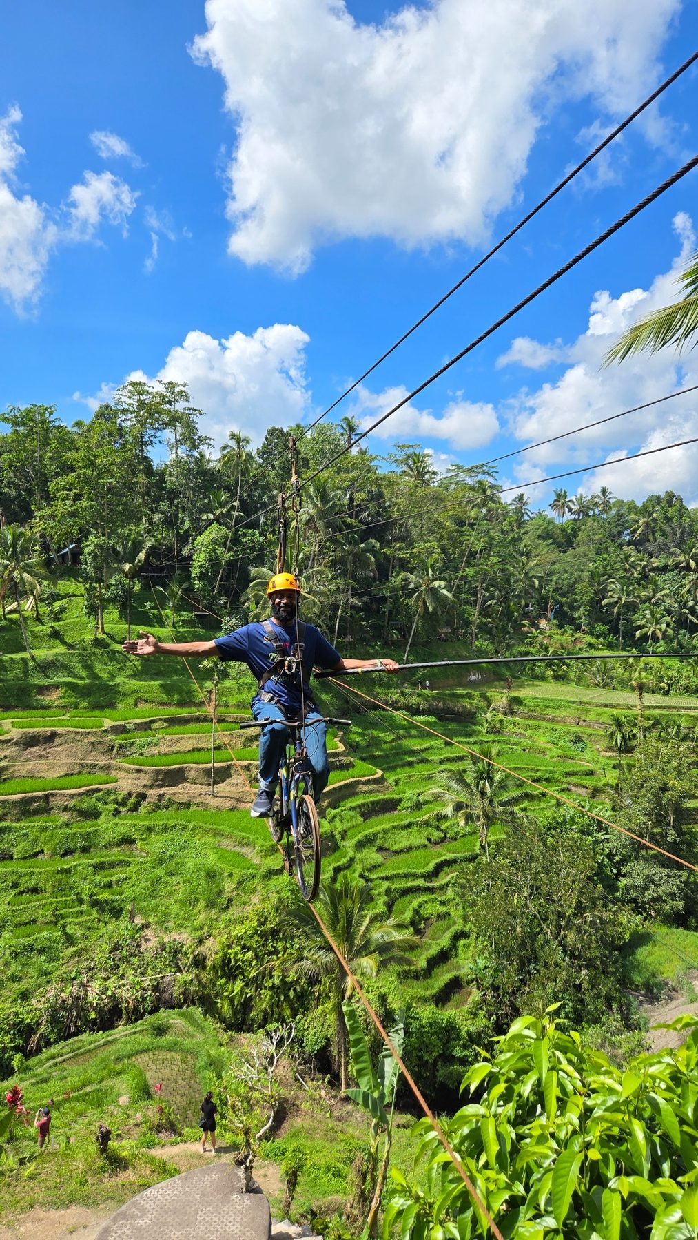 Darnell overlooking Bali rice terraces