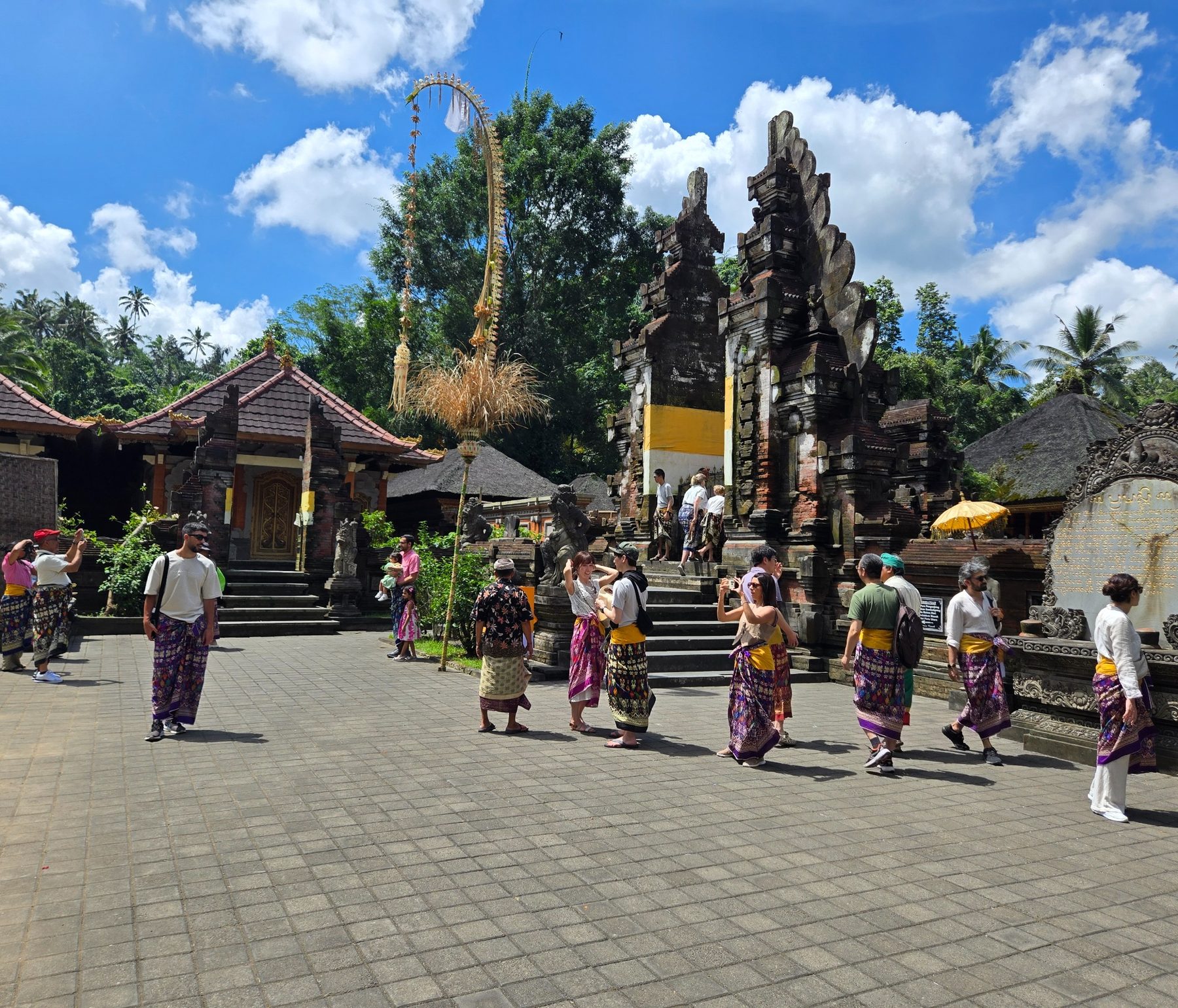 Traditional Bali temple courtyard