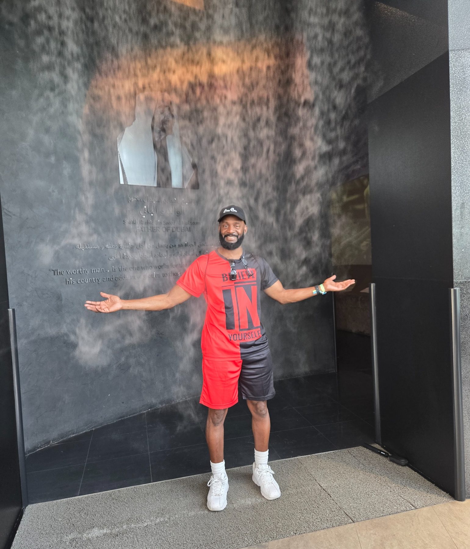 Darnell experiencing a Dubai landmark